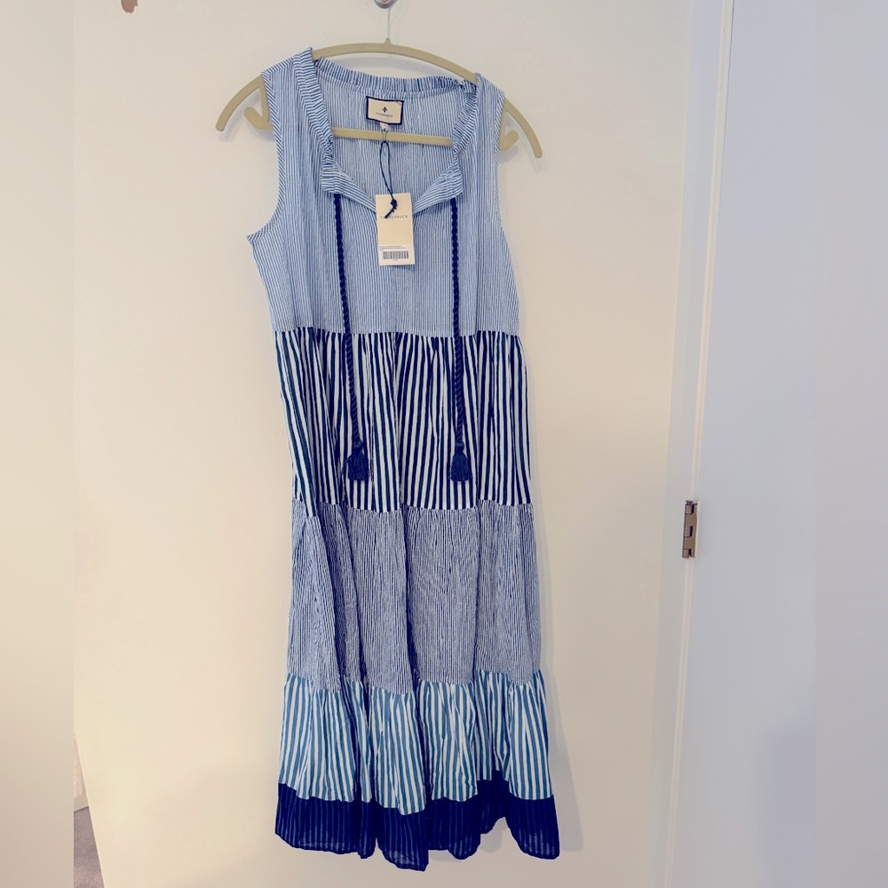 Sleeveless striped Tuckernuck Dress. Size small. NWT
